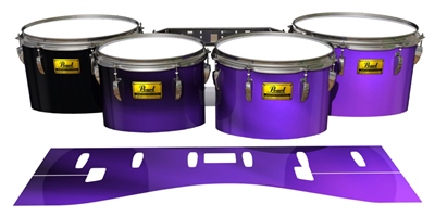Pearl Championship Maple Tenor Drum Slips (Old) - Purple Light Rays (Themed)