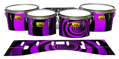 Pearl Championship Maple Tenor Drum Slips (Old) - Purple Vortex Illusion (Themed)