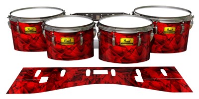 Pearl Championship Maple Tenor Drum Slips (Old) - Red Cosmic Glass (Red)