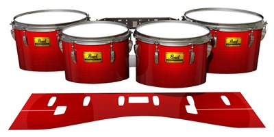 Pearl Championship Maple Tenor Drum Slips (Old) - Red Stain (Red)