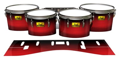 Pearl Championship Maple Tenor Drum Slips (Old) - Rose Stain Fade (Red)