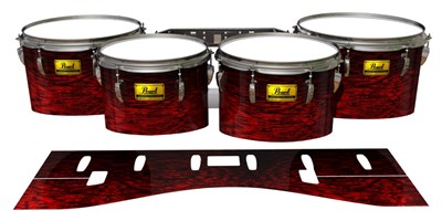 Pearl Championship Maple Tenor Drum Slips (Old) - Rosy Red Rosewood (Red)
