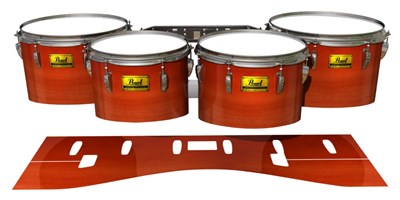 Pearl Championship Maple Tenor Drum Slips (Old) - Scarlet Stain (Orange)