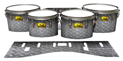 Pearl Championship Maple Tenor Drum Slips (Old) - Silver Metal Plating (Themed)