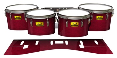 Pearl Championship Maple Tenor Drum Slips (Old) - Smoke Crimson (Red)