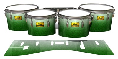 Pearl Championship Maple Tenor Drum Slips (Old) - Snowy Evergreen (Green)