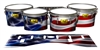 Pearl Championship Maple Tenor Drum Slips (Old) - Stylized American Flag (Premium)