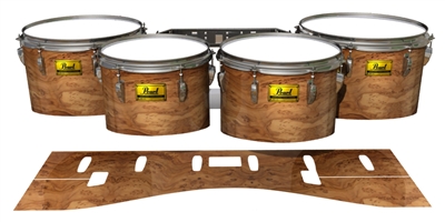 Pearl Championship Maple Tenor Drum Slips (Old) - Thuya Burl  (Neutral)