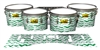 Pearl Championship Maple Tenor Drum Slips (Old) - Wave Brush Strokes Green and White (Green)