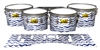 Pearl Championship Maple Tenor Drum Slips (Old) - Wave Brush Strokes Navy Blue and White (Blue)