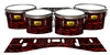 Pearl Championship Maple Tenor Drum Slips (Old) - Wave Brush Strokes Red and Black (Red)