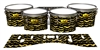 Pearl Championship Maple Tenor Drum Slips (Old) - Wave Brush Strokes Yellow and Black (Yellow)
