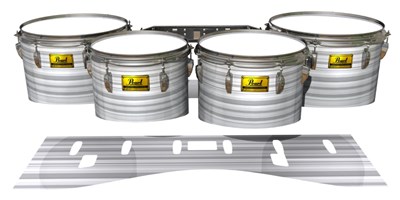 Pearl Championship Maple Tenor Drum Slips (Old) - White Horizon Stripes (Neutral)