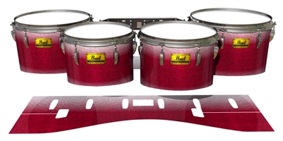 Pearl Championship Maple Tenor Drum Slips (Old) - Wicked White Ruby (Red) (Pink)