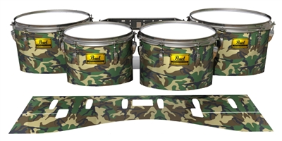 Pearl Championship Maple Tenor Drum Slips (Old) - Woodland Traditional Camouflage (Neutral)