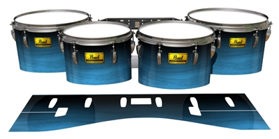 Pearl Championship Maple Tenor Drum Slips (Old) - Zircon Blue Stain (Blue)