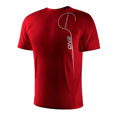 ON2 Percussion - Vertical Logo T-Shirt (Red)