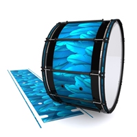 System Blue Professional Series Bass Drum Slip - Blue Feathers (Themed)