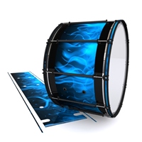System Blue Professional Series Bass Drum Slip - Blue Flames (Themed)