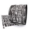 System Blue Professional Series Bass Drum Slip - Chaos Brush Strokes Black and White (Neutral)