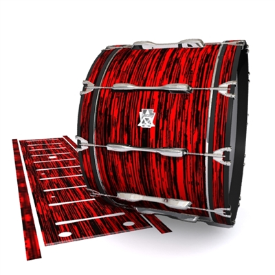 System Blue Professional Series Bass Drum Slip - Chaos Brush Strokes Red and Black (Red)