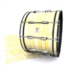 System Blue Professional Series Bass Drum Slip - Chaos Brush Strokes Yellow and White (Yellow)