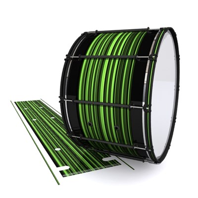 System Blue Professional Series Bass Drum Slip - Green Horizon Stripes (Green)