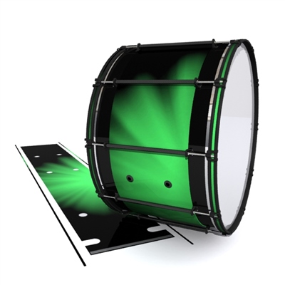 System Blue Professional Series Bass Drum Slip - Green Light Rays (Themed)