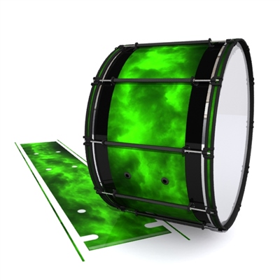 System Blue Professional Series Bass Drum Slip - Green Smokey Clouds (Themed)