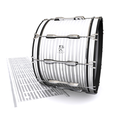 System Blue Professional Series Bass Drum Slip - Lateral Brush Strokes Grey and White (Neutral)