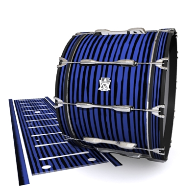 System Blue Professional Series Bass Drum Slip - Lateral Brush Strokes Navy Blue and Black (Blue)