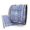 System Blue Professional Series Bass Drum Slip - Lateral Brush Strokes Navy Blue and White (Blue)