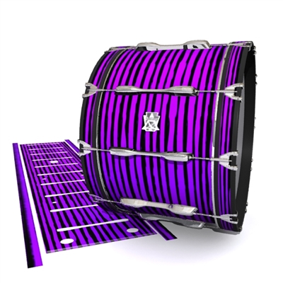 System Blue Professional Series Bass Drum Slip - Lateral Brush Strokes Purple and Black (Purple)