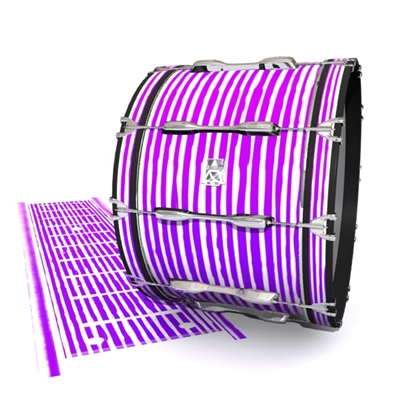 System Blue Professional Series Bass Drum Slip - Lateral Brush Strokes Purple and White (Purple)