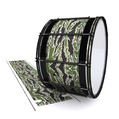 System Blue Professional Series Bass Drum Slip - Liberator Tiger Camouflage (Green)