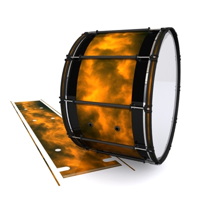 System Blue Professional Series Bass Drum Slip - Orange Smokey Clouds (Themed)