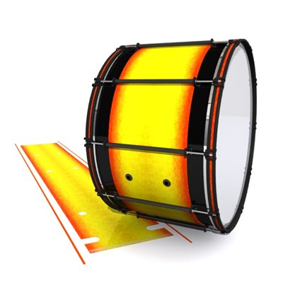 System Blue Professional Series Bass Drum Slip - Phoenix Fire (Yellow) (Orange)