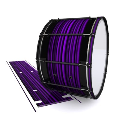 System Blue Professional Series Bass Drum Slip - Purple Horizon Stripes (Purple)