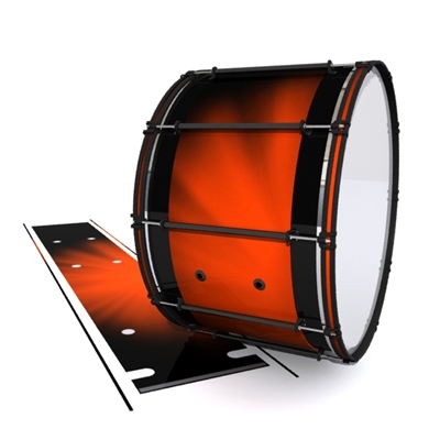 System Blue Professional Series Bass Drum Slip - Red Light Rays (Themed)