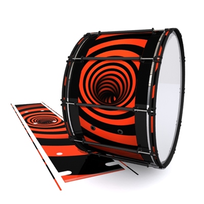 System Blue Professional Series Bass Drum Slip - Red Vortex Illusion (Themed)