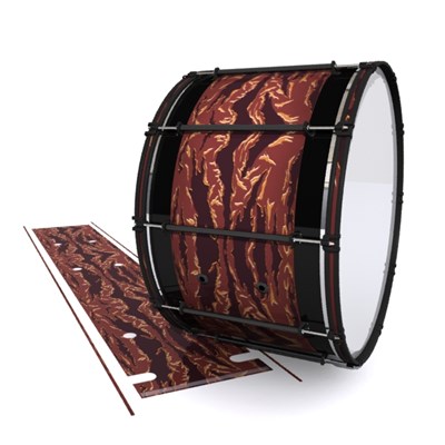 System Blue Professional Series Bass Drum Slip - Sabertooth Tiger Camouflage (Red)