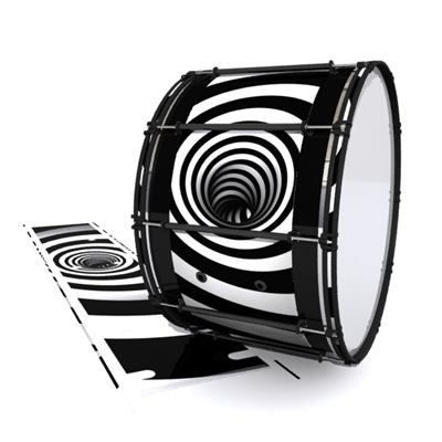 System Blue Professional Series Bass Drum Slip - White Vortex Illusion (Themed)