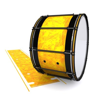 System Blue Professional Series Bass Drum Slip - Yellow Cosmic Glass (Yellow) (Orange)