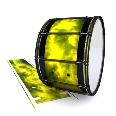 System Blue Professional Series Bass Drum Slip - Yellow Smokey Clouds (Themed)