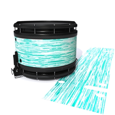 System Blue Professional Series Snare Drum Slip - Chaos Brush Strokes Aqua and White (Green) (Blue)
