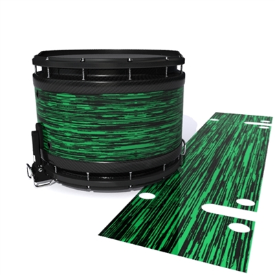 System Blue Professional Series Snare Drum Slip - Chaos Brush Strokes Green and Black (Green)