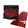 System Blue Professional Series Snare Drum Slip - Chaos Brush Strokes Red and Black (Red)