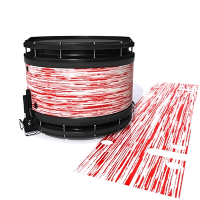System Blue Professional Series Snare Drum Slip - Chaos Brush Strokes Red and White (Red)