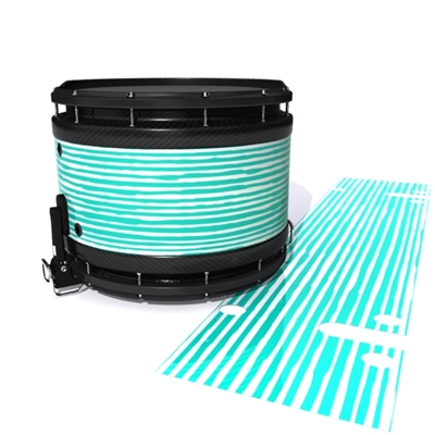 System Blue Professional Series Snare Drum Slip - Lateral Brush Strokes Aqua and White (Green) (Blue)