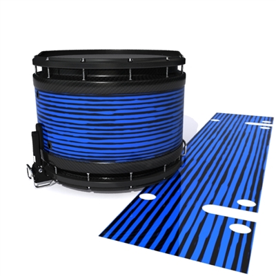 System Blue Professional Series Snare Drum Slip - Lateral Brush Strokes Blue and Black (Blue)